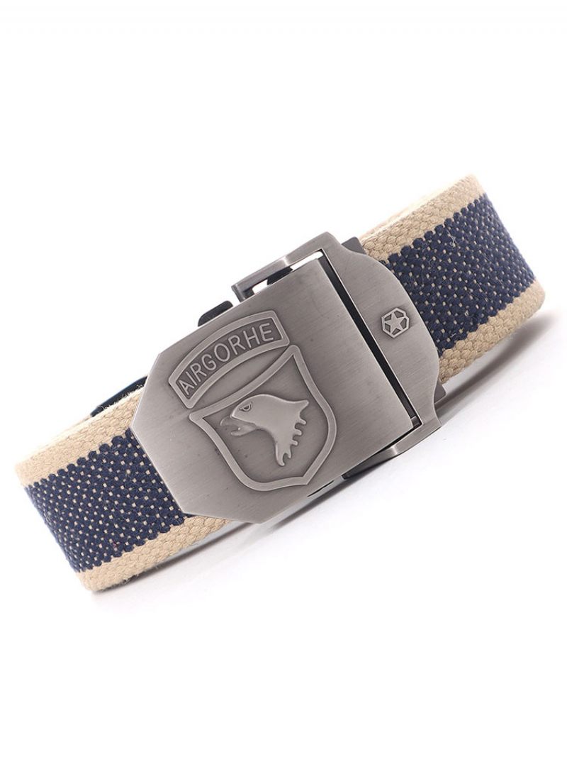 Ceinture Homme Imprimé Animal Polyester Chic Bleu Marine