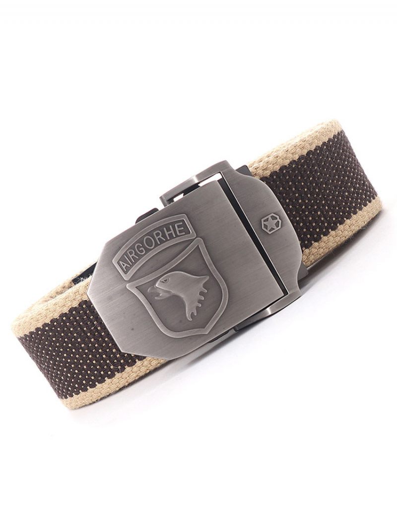 Ceinture Homme Imprimé Animal Polyester Chic Bleu Marine - Marron Café