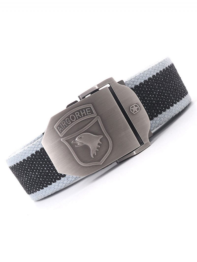 Ceinture Homme Imprimé Animal Polyester Chic Bleu Marine - Gris Clair