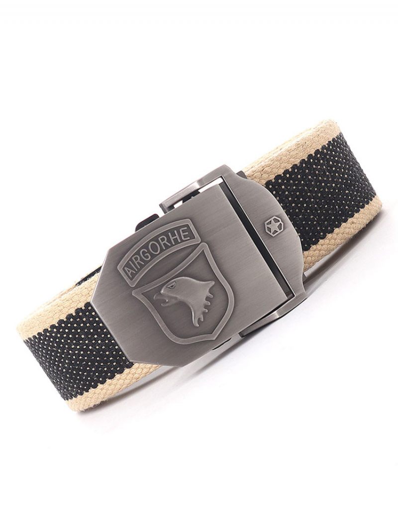 Ceinture Homme Imprimé Animal Polyester Chic Bleu Marine - Noir