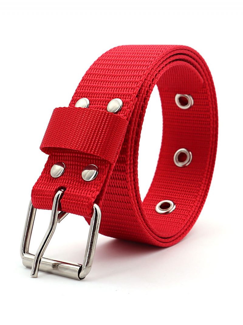 Ceinture Homme Nylon Chic Alliage Zinc Quotidien Casual Orange - Rouge