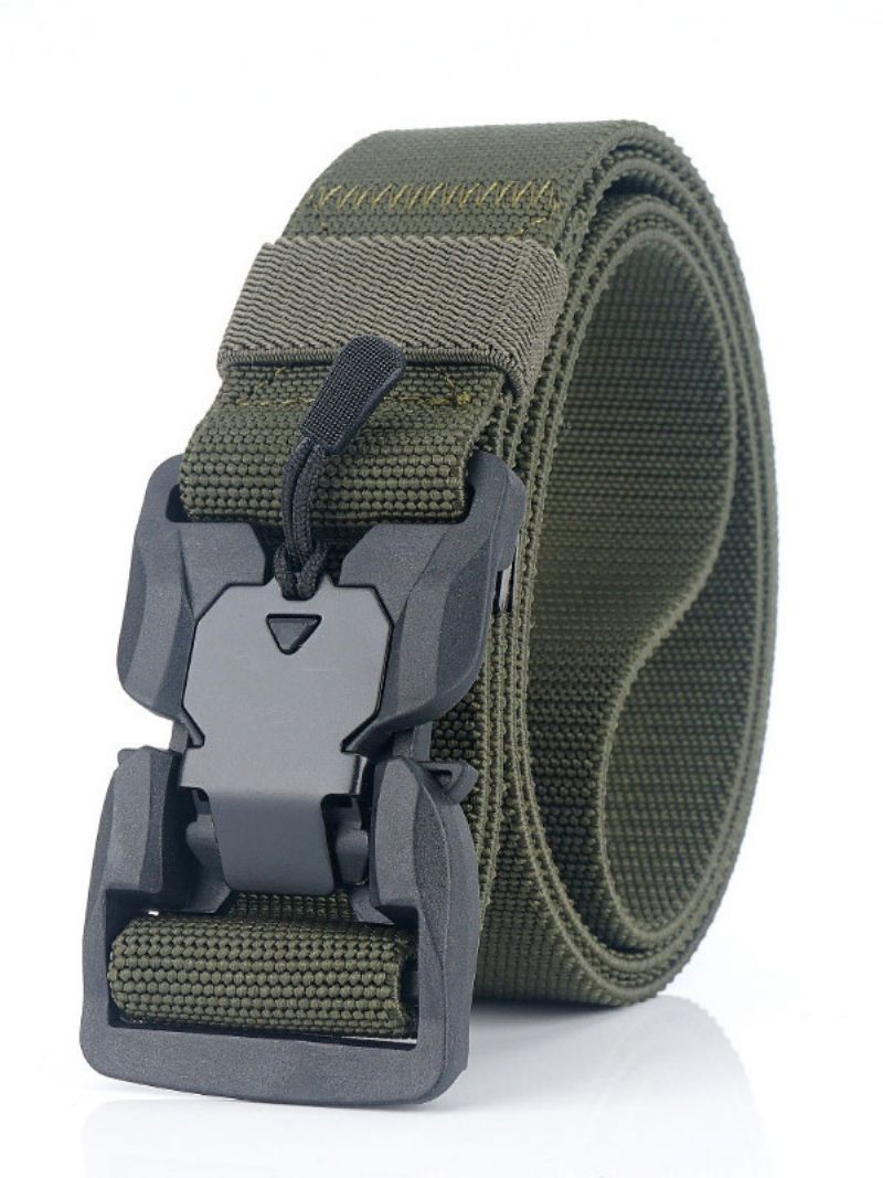 Ceinture Homme Nylon Chic Noire - Vert Chasseur