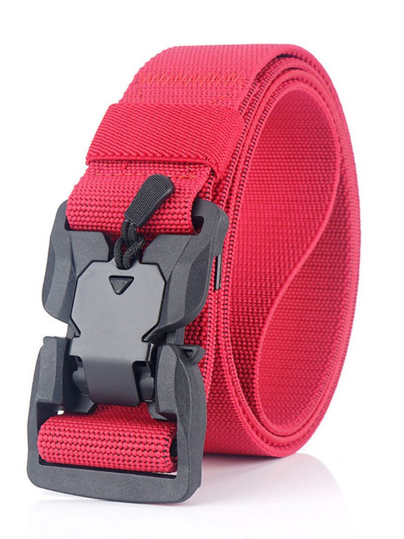 Ceinture Homme Nylon Chic Noire - Rouge