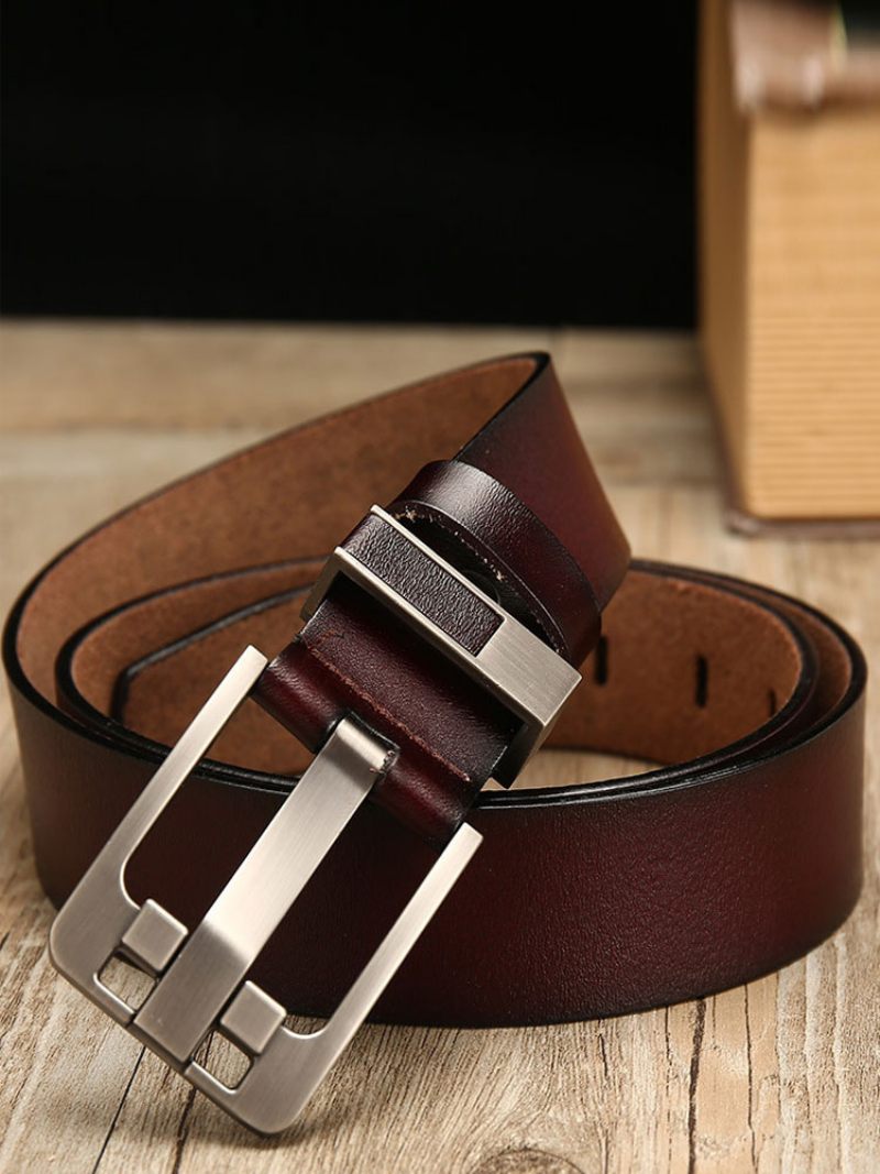 Ceinture Pour Hommes Simili Cuir Marron Café Pu