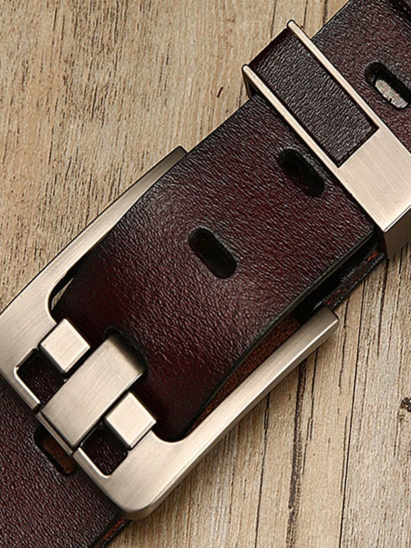 Ceinture Pour Hommes Simili Cuir Marron Café Pu - Marron Café