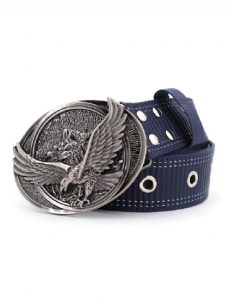 Mode Hommes Ceinture Imprimé Animal Polyester Bleu Marine