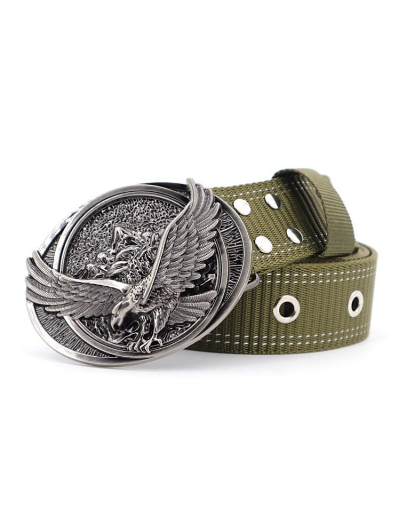 Mode Hommes Ceinture Imprimé Animal Polyester Bleu Marine - Vert Chasseur