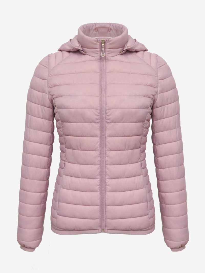 Manteaux Bouffants Rose À Capuche Coton Vêtements D'extérieur Chauds D'hiver Pour Femmes - Rose