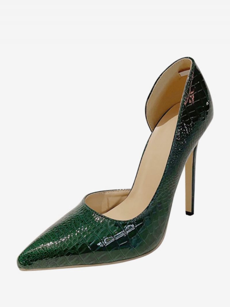 Escarpins Bas À Talons Hauts Et Bout Pointu Motif Serpent Pour Femmes