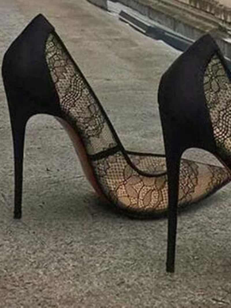 Escarpins À Talons Hauts Bout Pointu Et Aiguilles Pour Femmes Noir - Noir