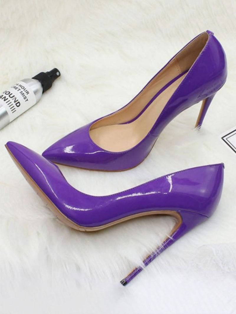 Escarpins À Talons Hauts Cuir Verni Pour Femmes - Violet