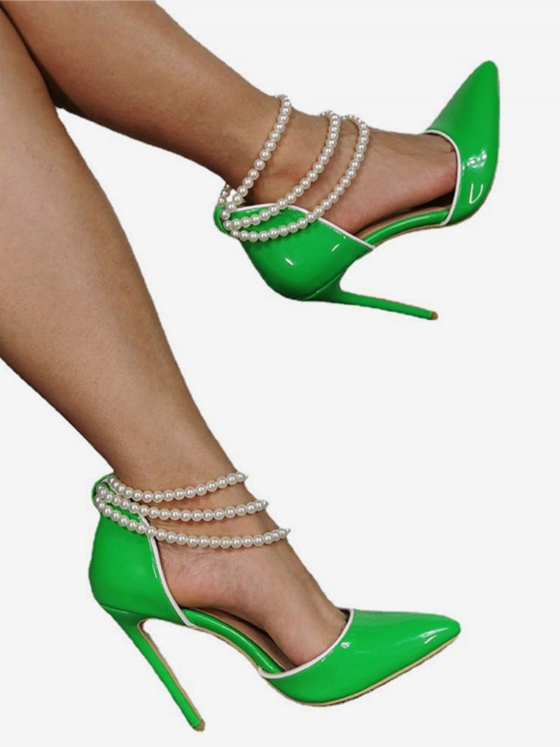 Escarpins À Talons Hauts Et Bout Pointu Pour Femmes - Vert Herbe