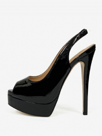 Femmes Talons Hauts Peep Toe Plateforme Talon Aiguille Escarpins