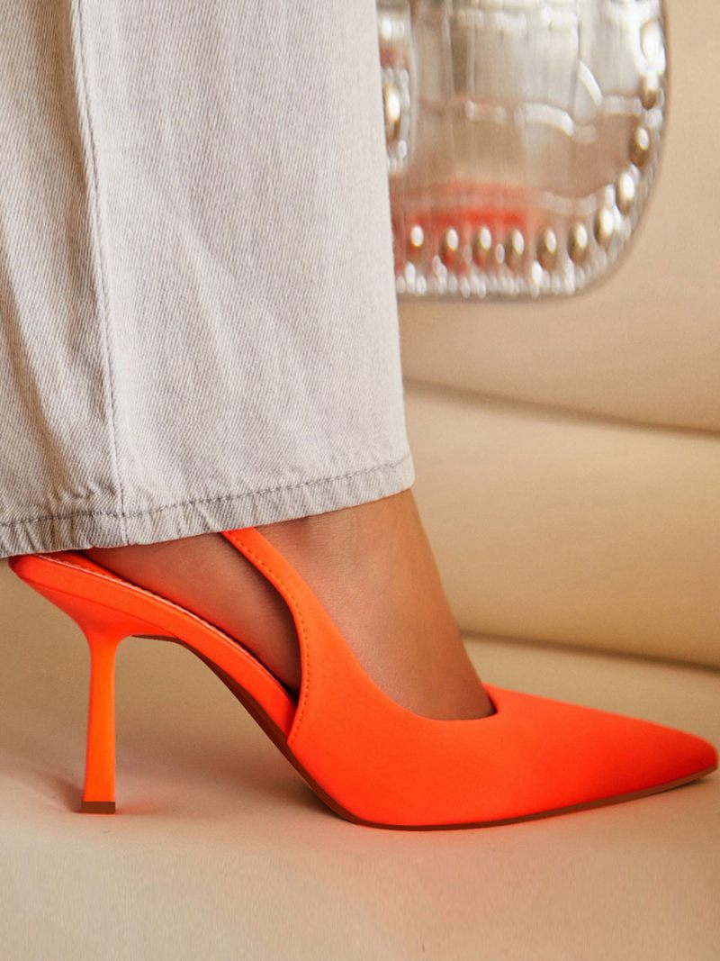 Femmes Talons Hauts Talon Aiguille Polyester Escarpins - Orange