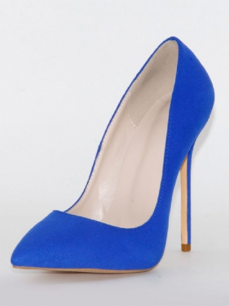 Talons Hauts Pour Femmes Bout Pointu Talon Aiguille Escarpins Bleu Royal Le Bureau