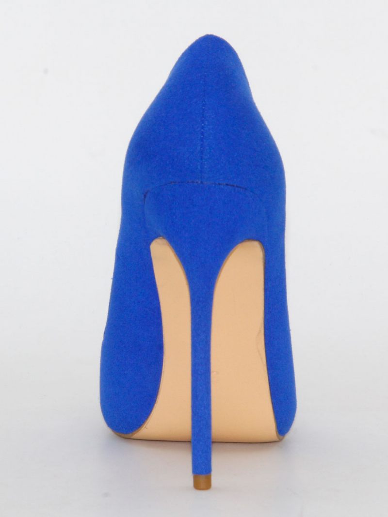 Talons Hauts Pour Femmes Bout Pointu Talon Aiguille Escarpins Bleu Royal Le Bureau - Bleu Royal