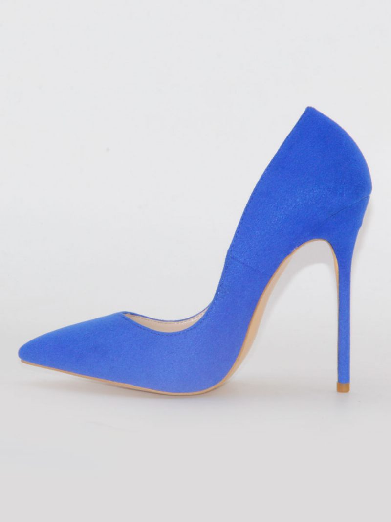 Talons Hauts Pour Femmes Bout Pointu Talon Aiguille Escarpins Bleu Royal Le Bureau - Bleu Royal