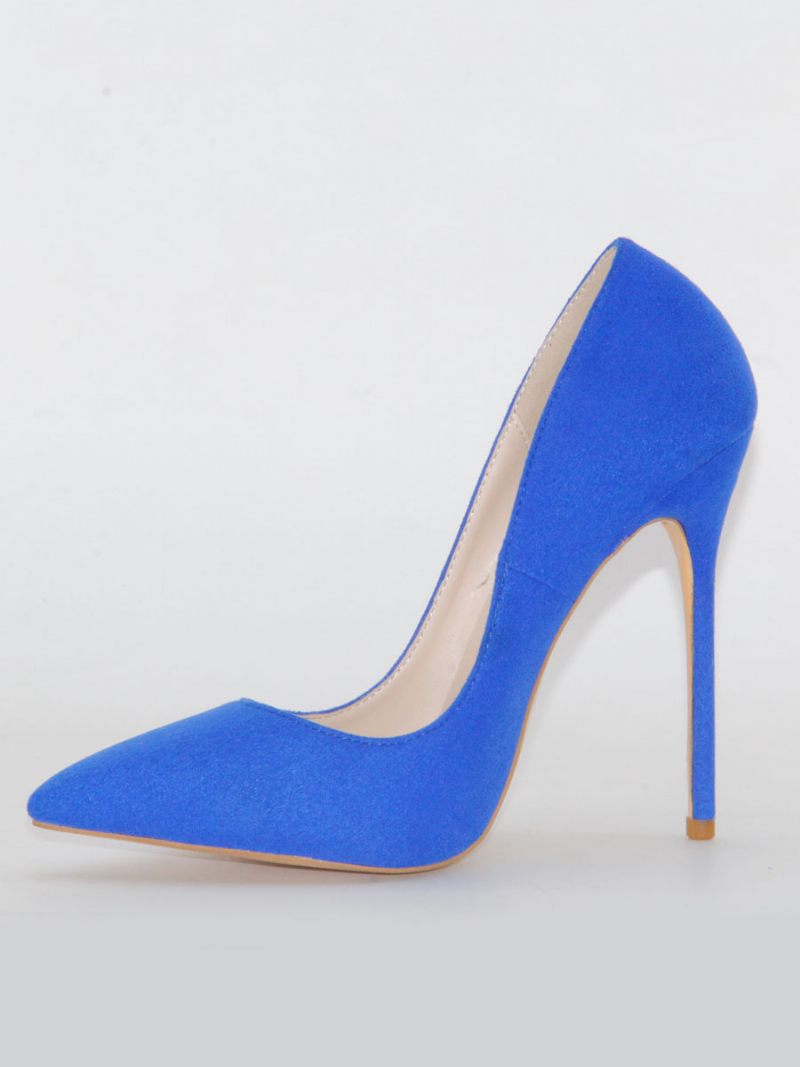 Talons Hauts Pour Femmes Bout Pointu Talon Aiguille Escarpins Bleu Royal Le Bureau - Bleu Royal