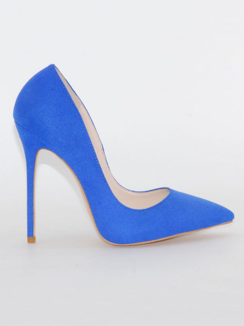 Talons Hauts Pour Femmes Bout Pointu Talon Aiguille Escarpins Bleu Royal Le Bureau - Bleu Royal