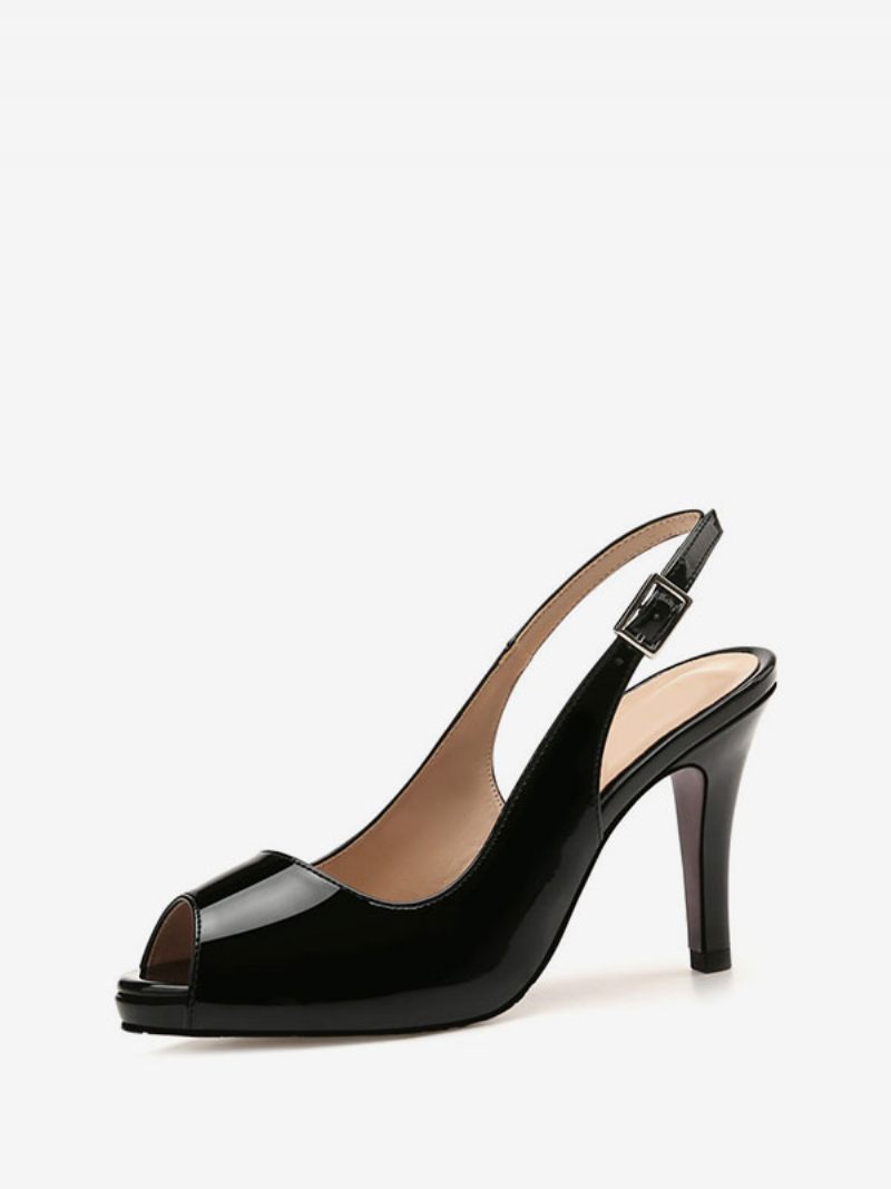 Talons Slingback Peep Toe Stiletto Escarpins À Hauts Pour Femmes