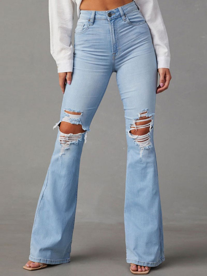 Femme Jeans Décontracté Taille Surélevée Polyester