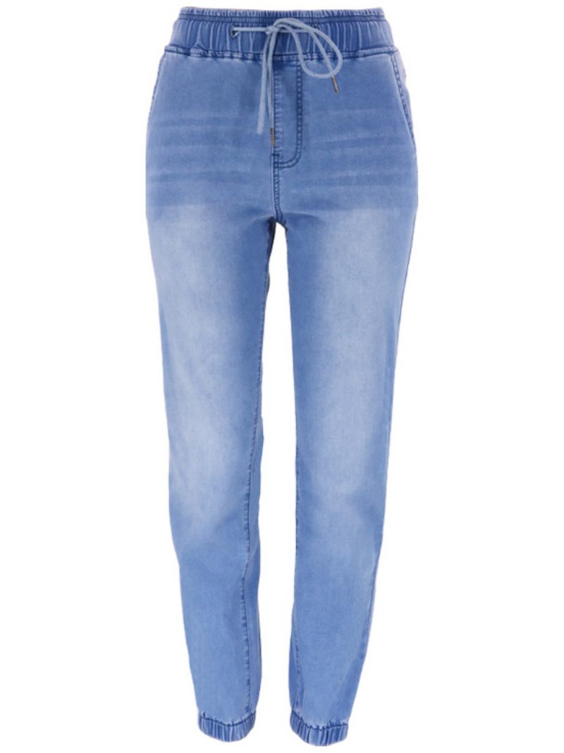 Jean Pour Femme Bleu Cool Coupe Fuselée Bas Coton - Bleu Ciel Clair