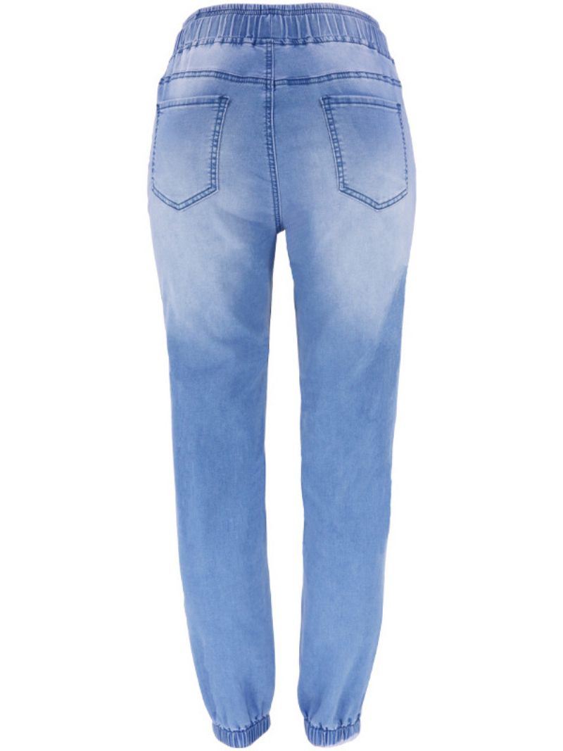 Jean Pour Femme Bleu Cool Coupe Fuselée Bas Coton - Bleu Ciel Clair