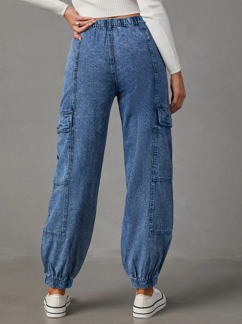 Jeans Femme Chic Taille Rehaussée - Bleu