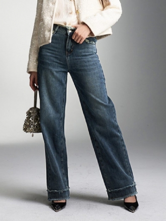 Jeans Pour Femme Moderne Bleu