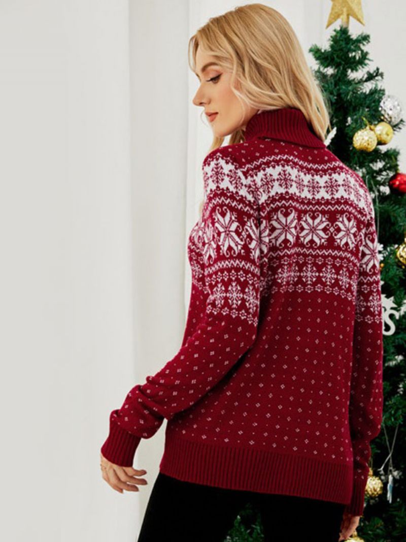 Pulls Pour Femmes Noël 2024 Pull Tricoté Hauts - Rouge