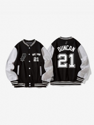 San Antonio Spurs Numéro 21 Duncan Veste Boutonnée Pour Hommes