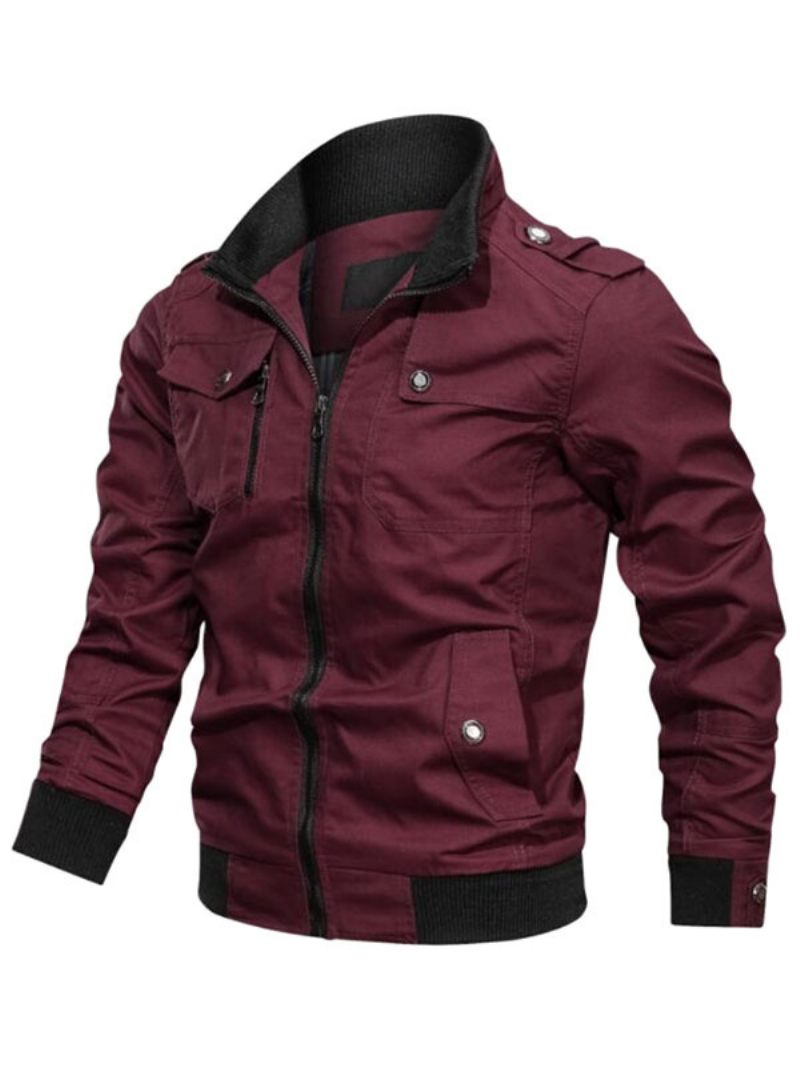 Veste Homme Fermeture Éclair Polyester Smart - Bourgogne