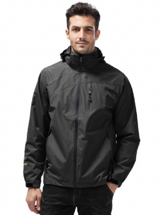 Veste Pour Hommes Fermeture Éclair Polyester Incroyable Noire