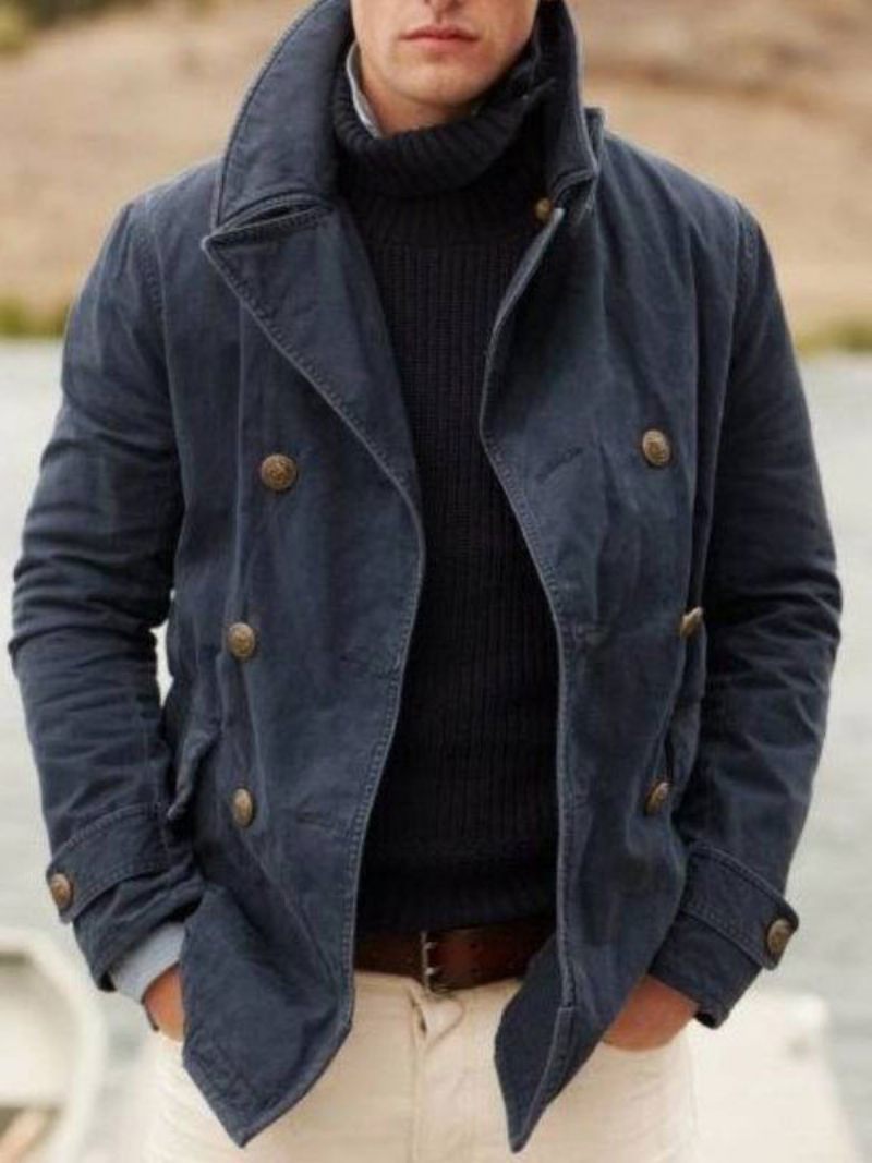 Vestes Et Manteaux Pour Hommes Veste Casual Marine Foncé Noir Élégant