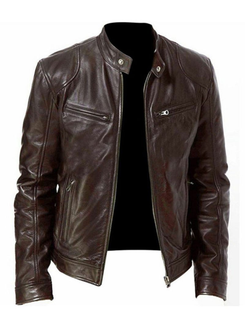 Vestes Et Manteaux Pour Hommes Veste Chic Marron Foncé Noir Incroyable - Brun Foncé