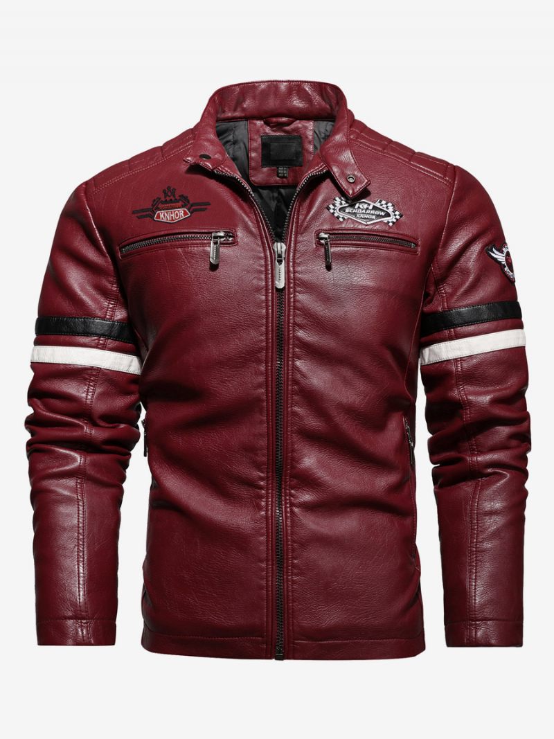 Vestes Et Manteaux Pour Hommes Veste Rayures Décontractées Rouge Cool