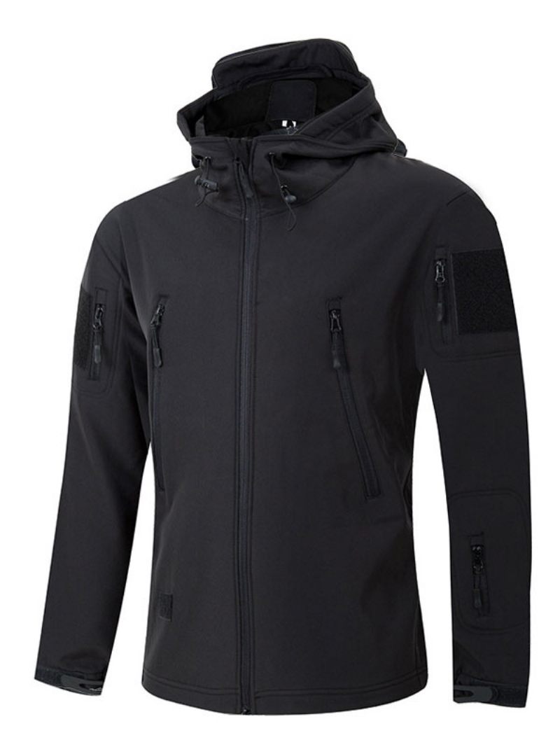 Vestes Homme À Capuche Chic Gris Profond Noir Veste Incroyable - Noir