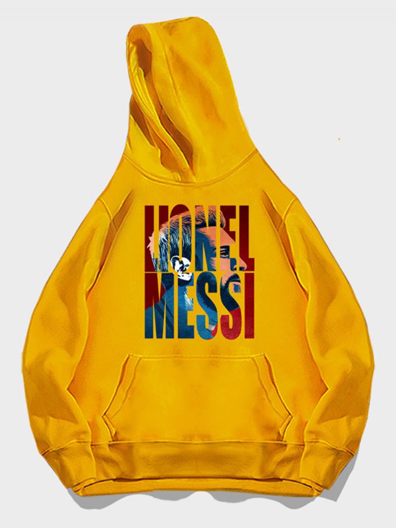 Argentine Messi Numéro 10 Sweat À Capuche Pour Homme - Jaune