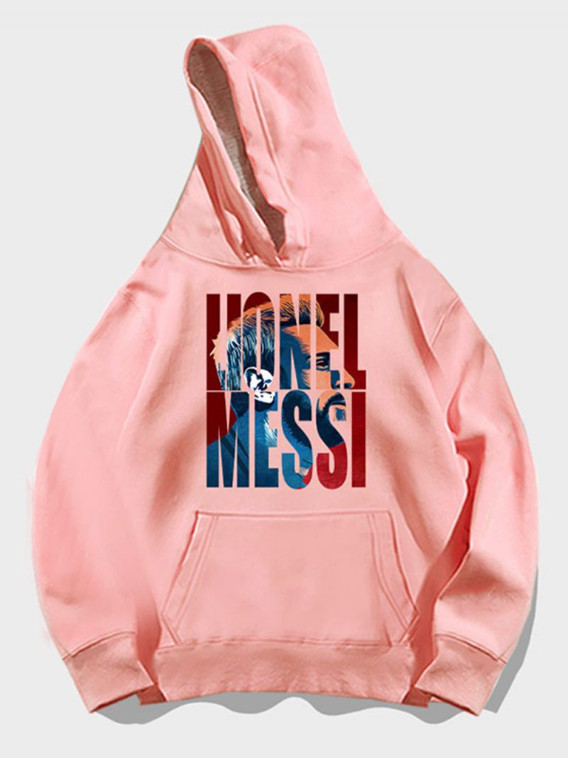 Argentine Messi Numéro 10 Sweat À Capuche Pour Homme - Rose