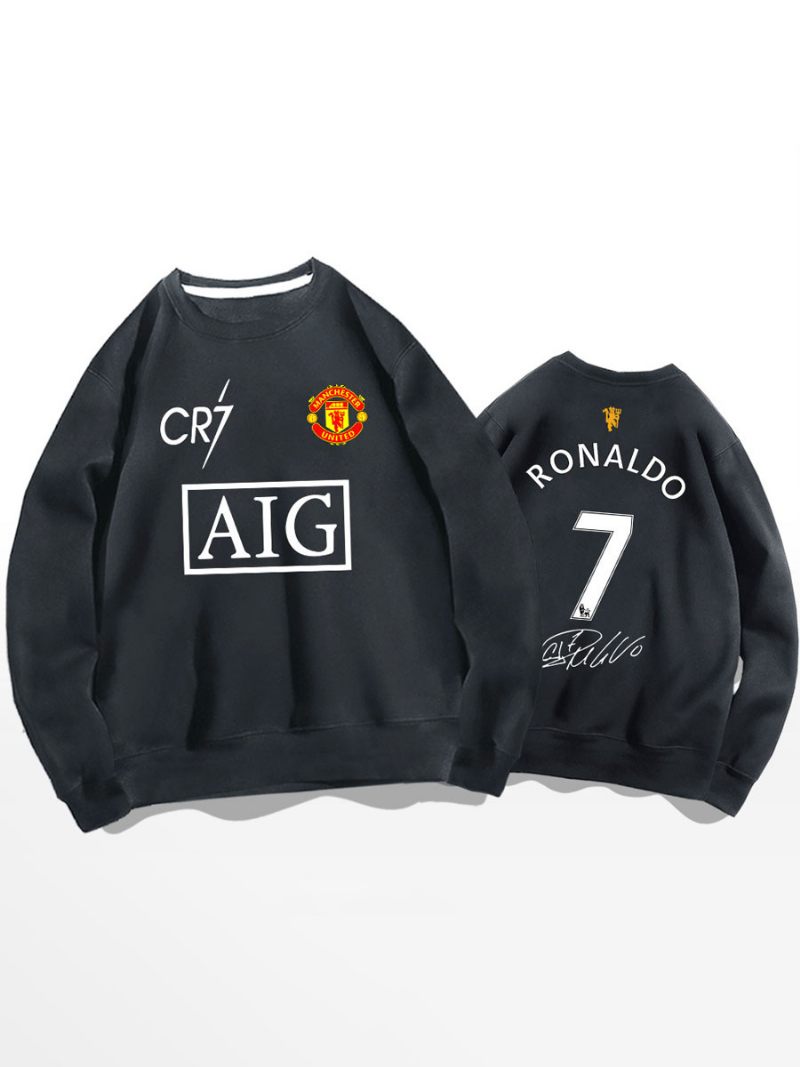 Cristiano Training Sweatshirt Ronaldo Numéro 7 Haut Homme - Gris Foncé