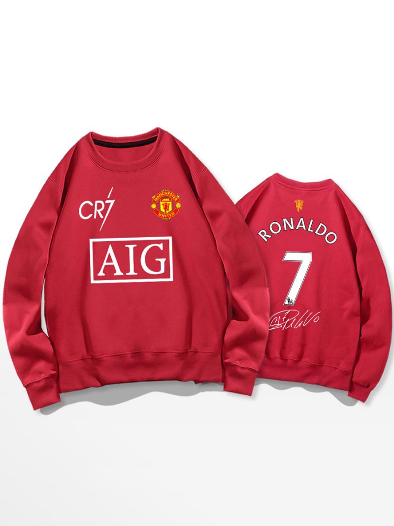 Cristiano Training Sweatshirt Ronaldo Numéro 7 Haut Homme - Rouge