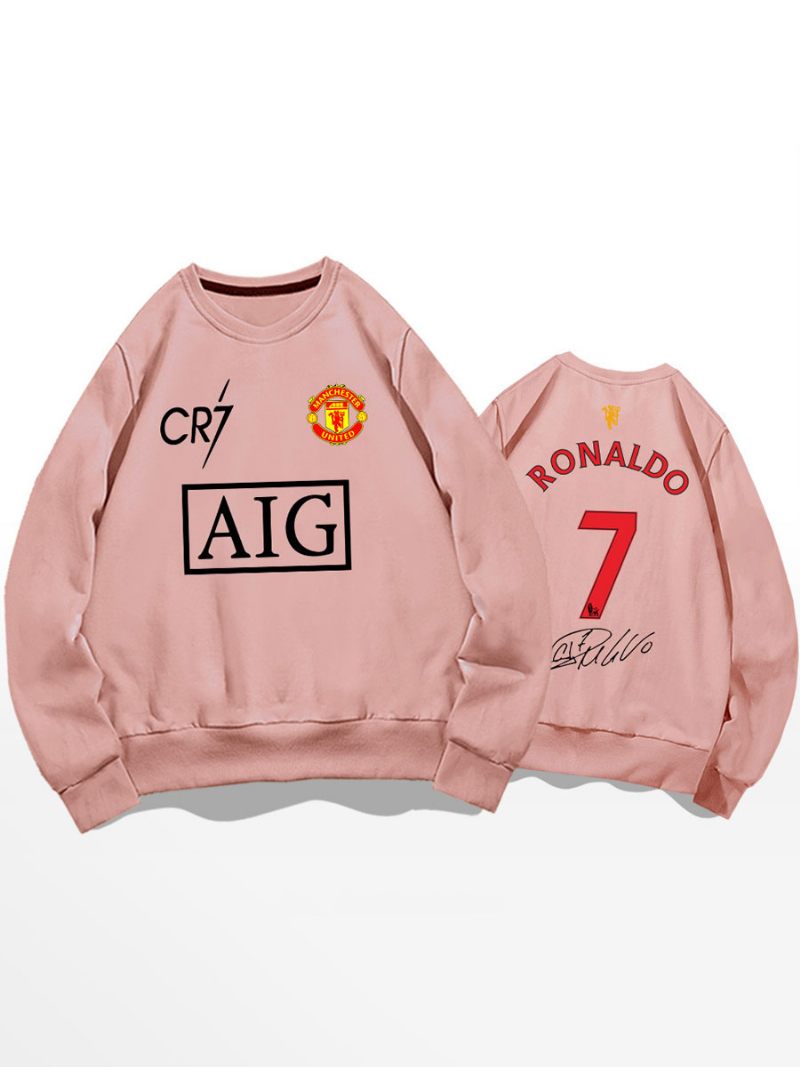 Cristiano Training Sweatshirt Ronaldo Numéro 7 Haut Homme - Rose