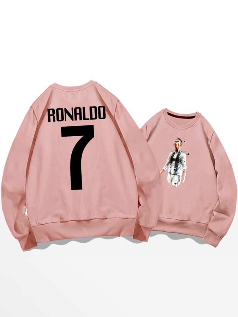 Cristiano Training Sweatshirt Ronaldo Numéro 7 Haut Homme - Rose