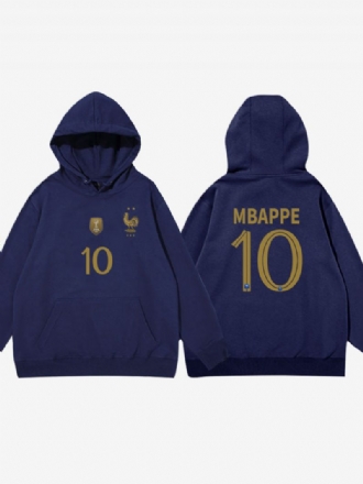 Équipe France Les Bleus Numéro 10 Mbappé Sweat À Capuche Bleu Pour Homme