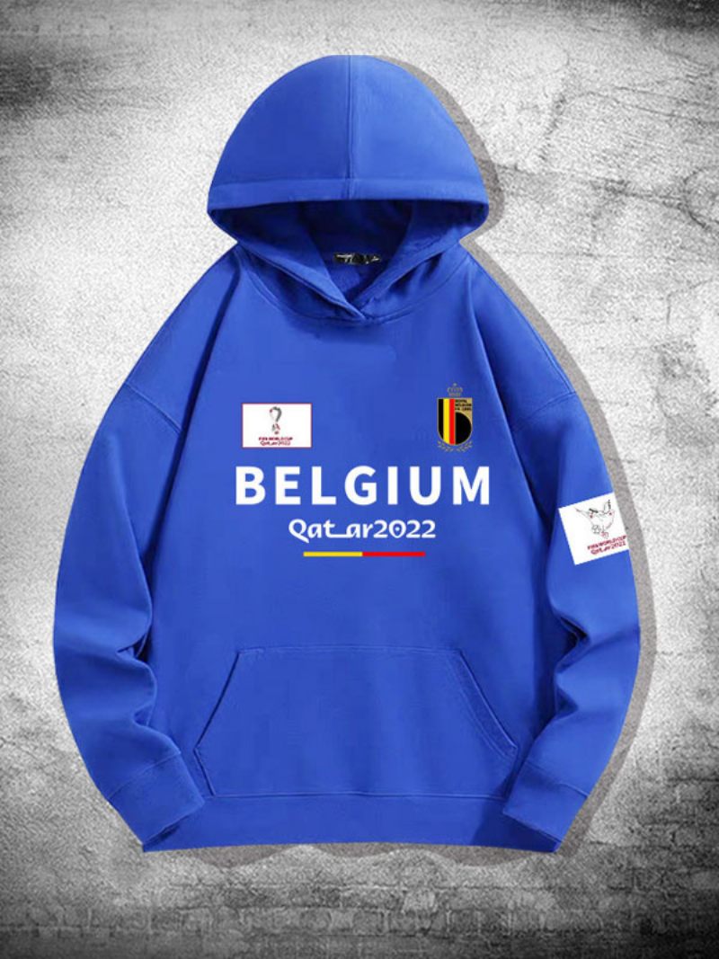 Haut À Capuche L'équipe Belgique Pour Hommes - Bleu