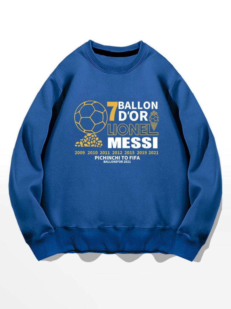 Messi Ballon D'or Sweat Haut Homme - Bleu