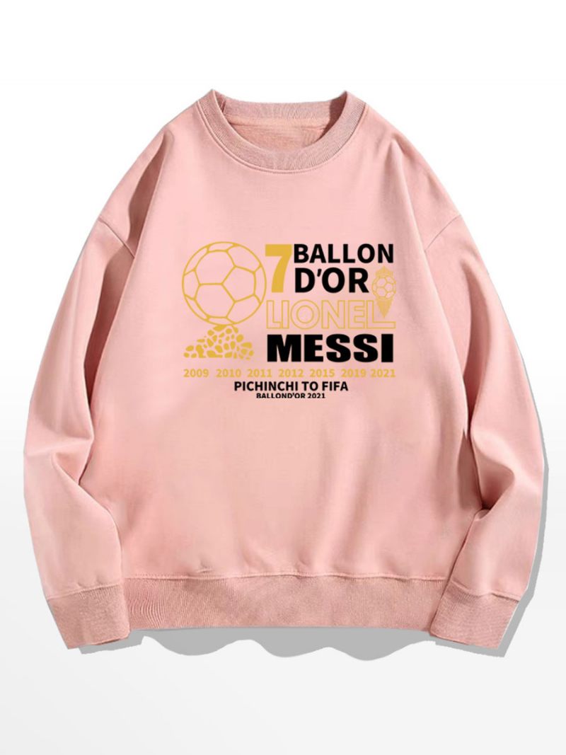 Messi Ballon D'or Sweat Haut Homme - Rose