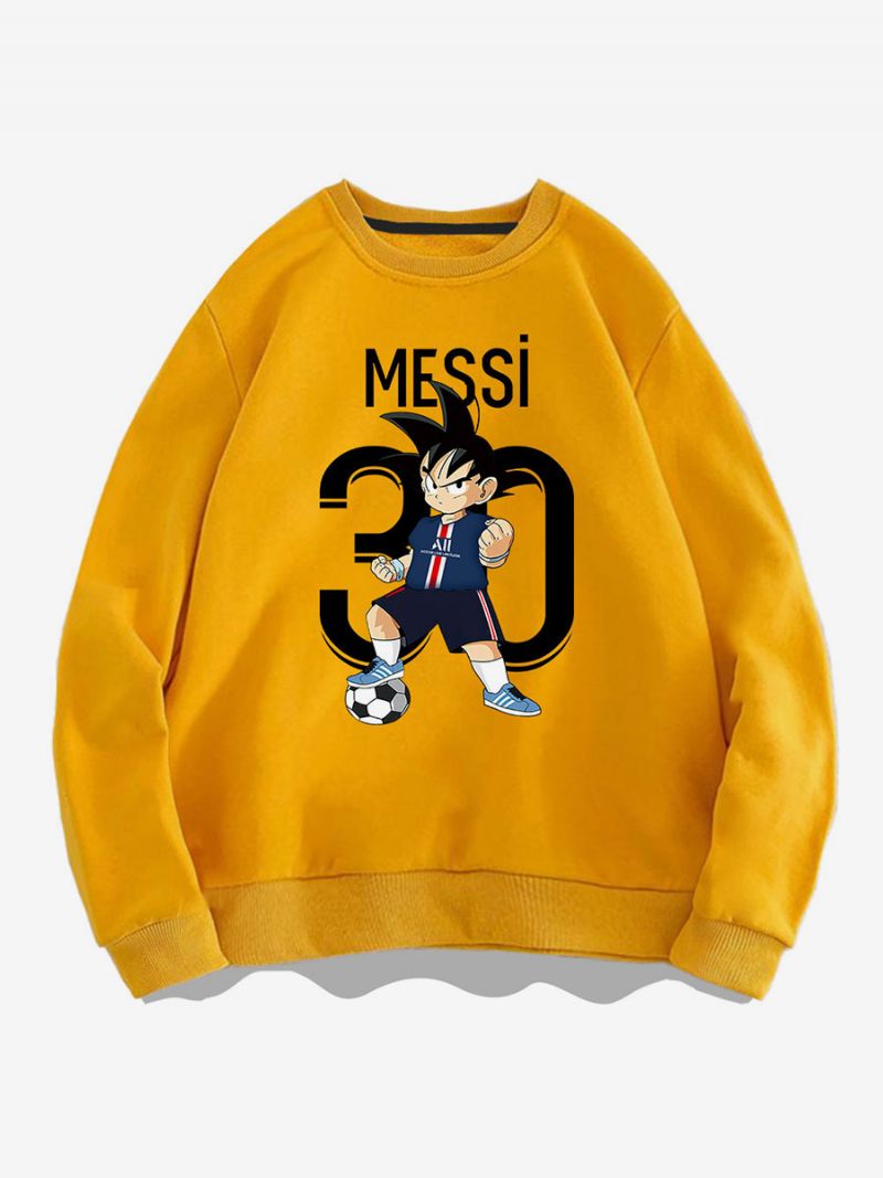 Messi Sweatshirt Haut Adulte Pour Hommes - Jaune