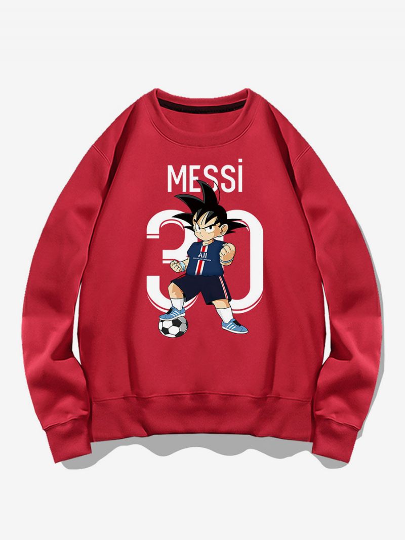 Messi Sweatshirt Haut Adulte Pour Hommes - Rouge