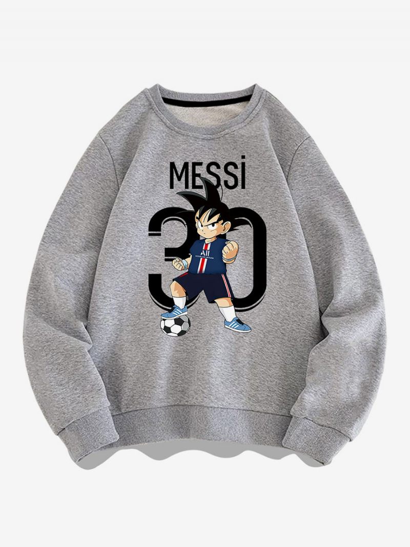 Messi Sweatshirt Haut Adulte Pour Hommes - Gris Clair